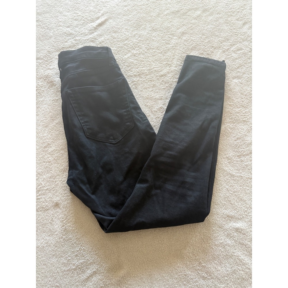 Topshop Moto Jamie Black Skinny Jeans Grommet Lace Up Ankle Women's‎